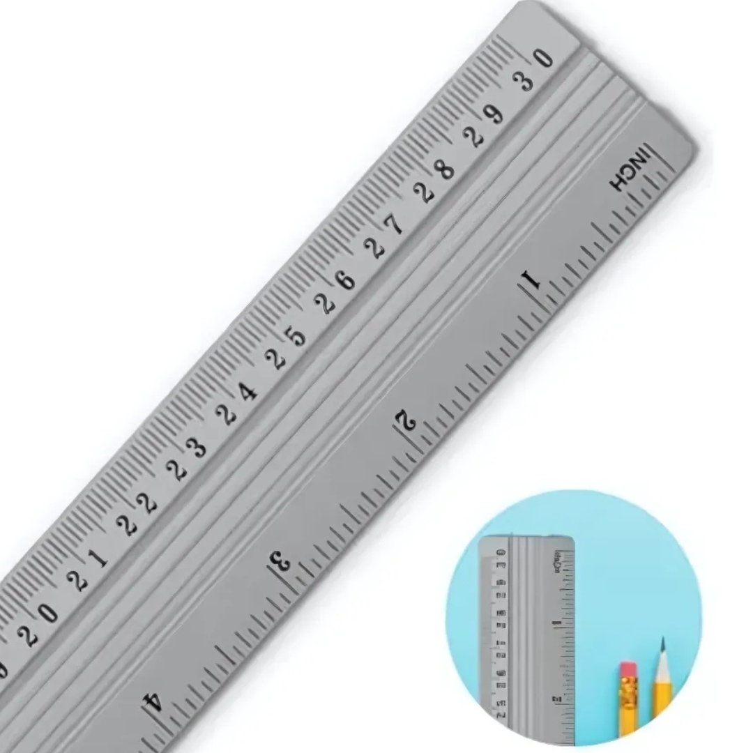 Regua De Aluminio 30Cm Leo E Leo  - Cx 12 Unidades