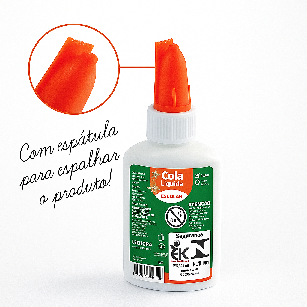 Cola Branca Escolar Liquida 40Gr Leo E Leo  - Cx 12 Unidades