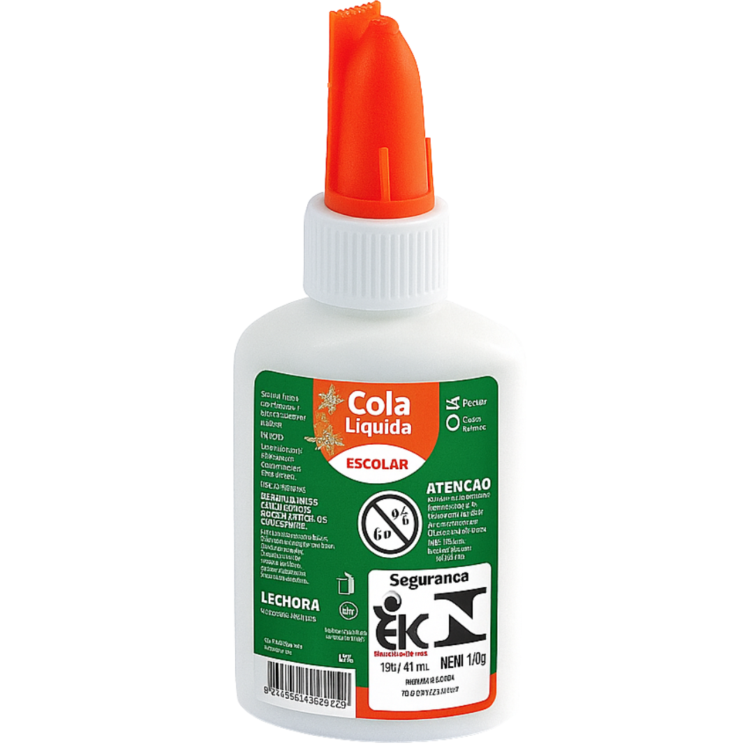 Cola Branca Escolar Liquida 40Gr Leo E Leo  - Cx 12 Unidades