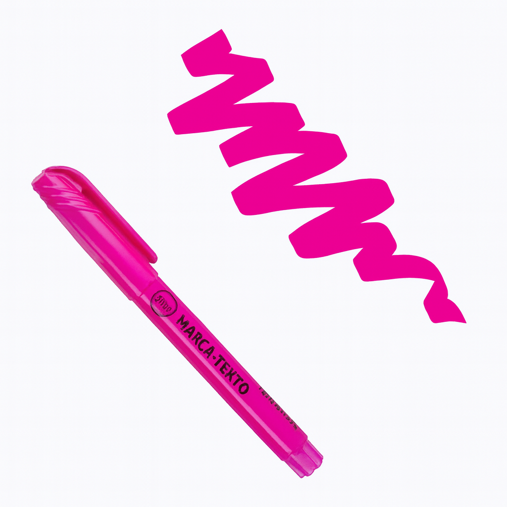 Marcador Texto Rosa Slim Leo Leo  - Cx 12 Unidades