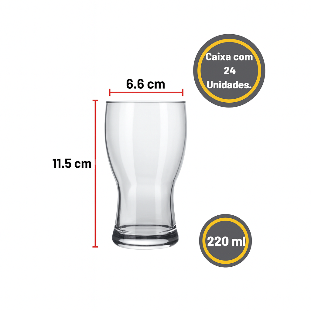 Copo Frevo 220Ml Cerveja Nadir  - Cx 24 Unidades