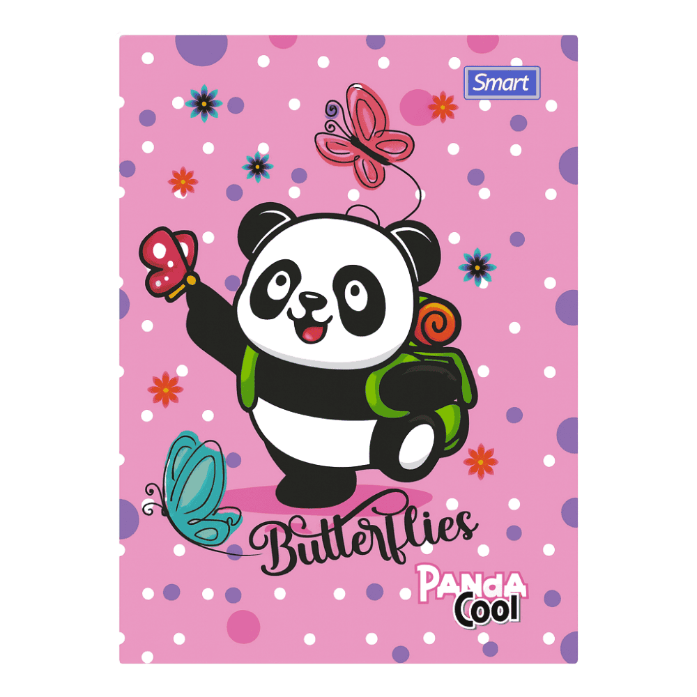 Caderno 1/4 Panda Smart - Cx 12 Unidades