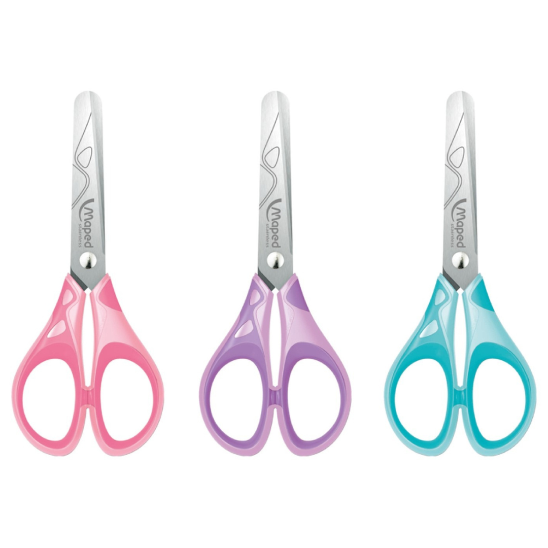 Tesoura 13Cm Essentials Cores Sortidas - Cx 12 Unidades