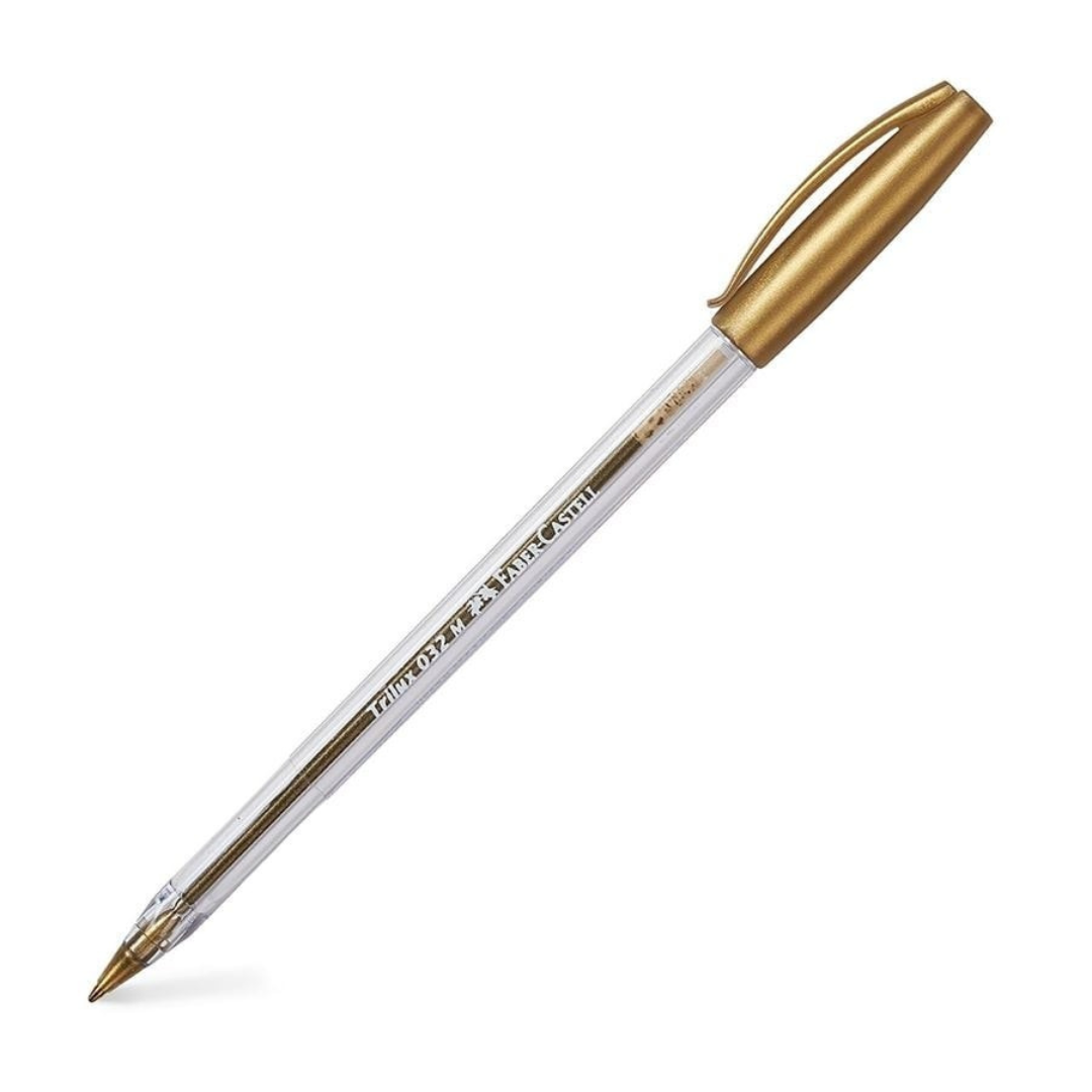 Caneta Trilux Colors Ouro Faber Castell  - Cx 12 Unidades