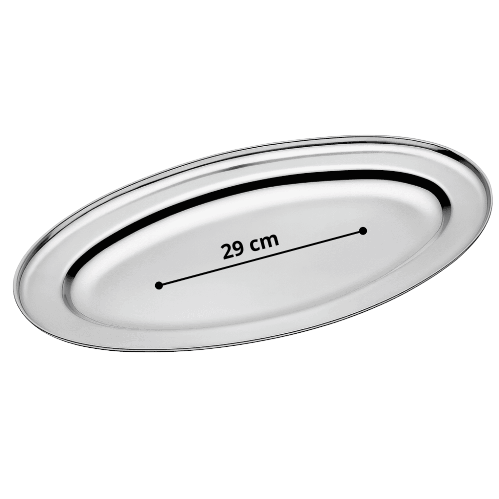 Bandeja Oval Inox 29Cm Chazak - Cx 12 Unidades