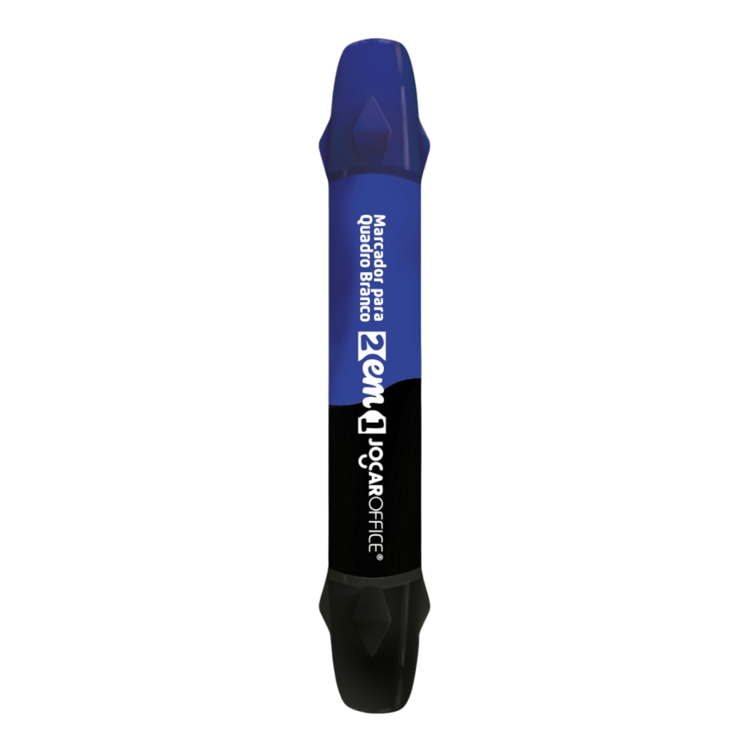 Marcador P/Qd Branco 2 Em 1 Pt/Az Leo E Leo  - Cx 24 Unidades