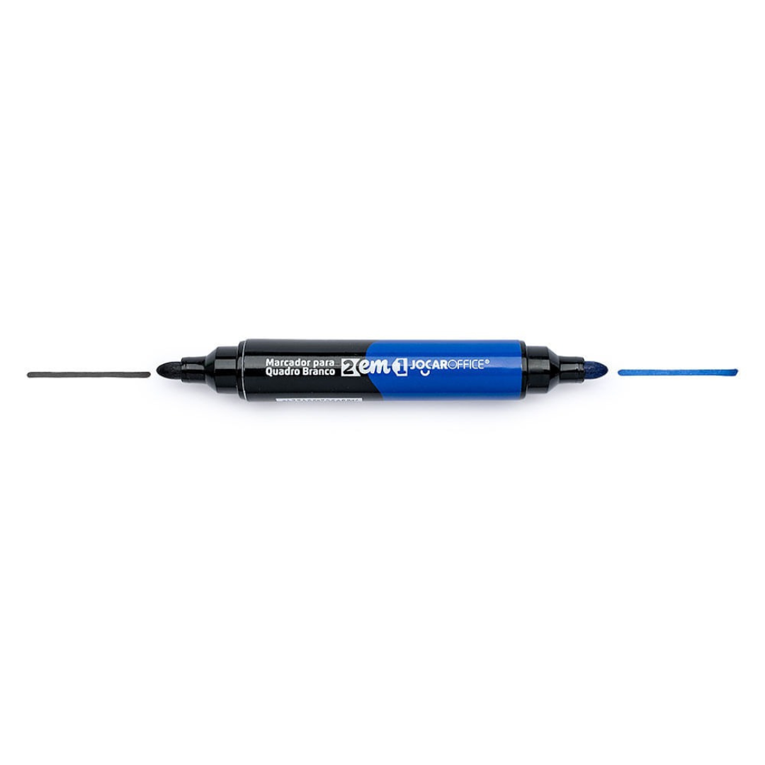 Marcador P/Qd Branco 2 Em 1 Pt/Az Leo E Leo  - Cx 24 Unidades
