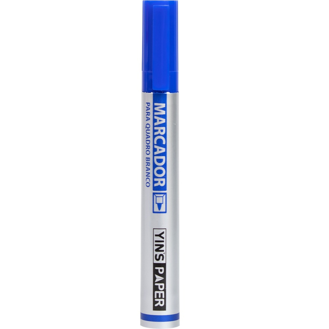 Marcador P/Qd Branco Azul Yins Yp7660 - Cx 24 Unidades