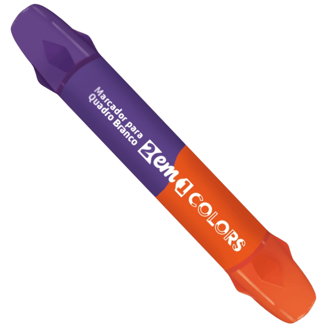 Marcador P/Qd Branco 2 Em 1 Cores Vibra Leo E Leo 10169 - Cx 24 Unidades
