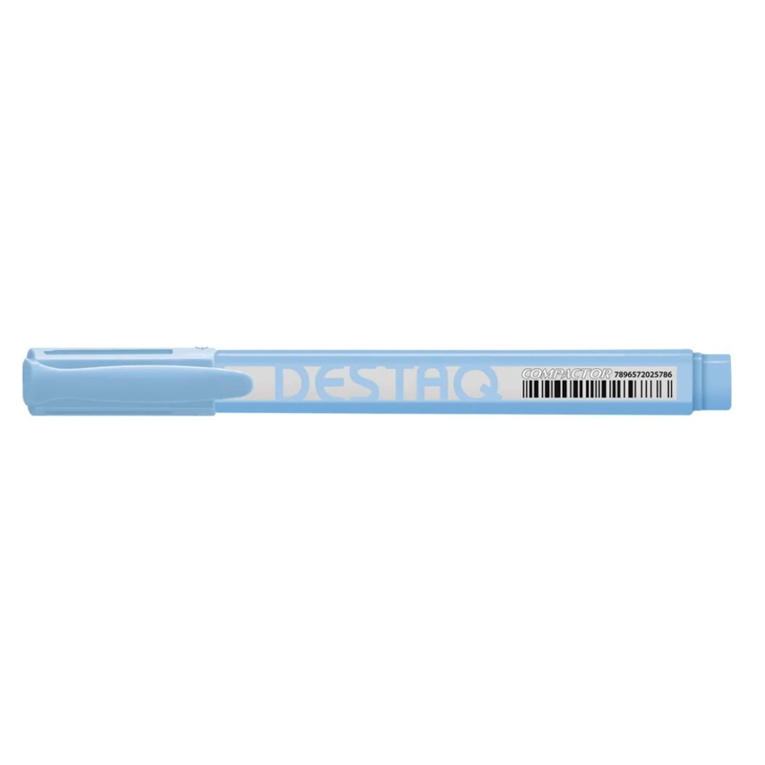 Marcador Destaq Azul Pastel Compactor  - Cx 12 Unidades