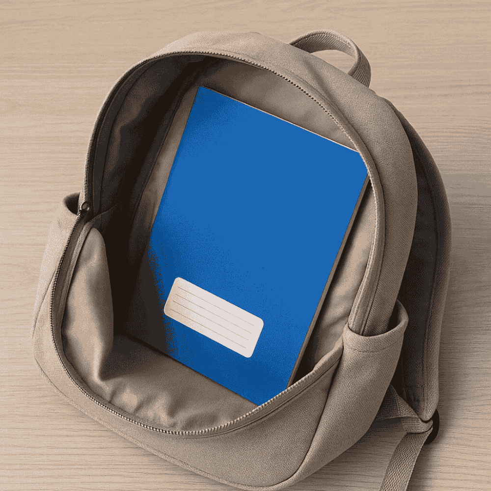 Caderno Brochura Cd 1/4 Pepper Azul - Cx 6 Unidades