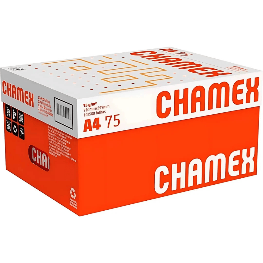 Papel Chamex Office A4 500Fls - Cx 6 Unidades
