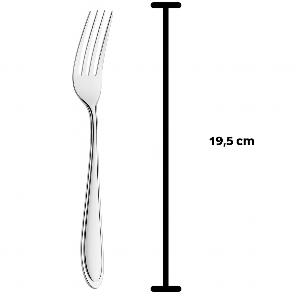Garfo De Mesa Inteirico 19,4Cm Chazak Cda - Cx 6 Unidades