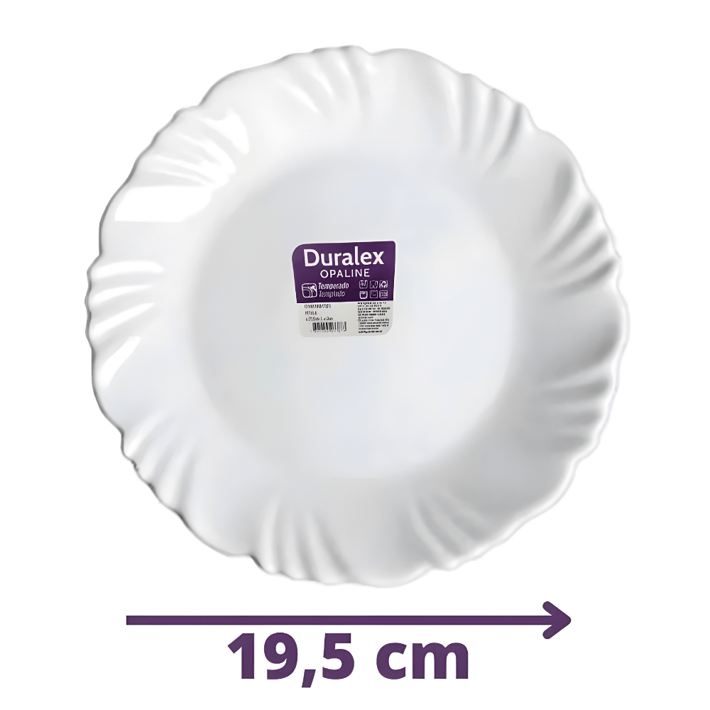 Prato Opaline Pétala Sobremesa Nadir - Cx 12 Unidades