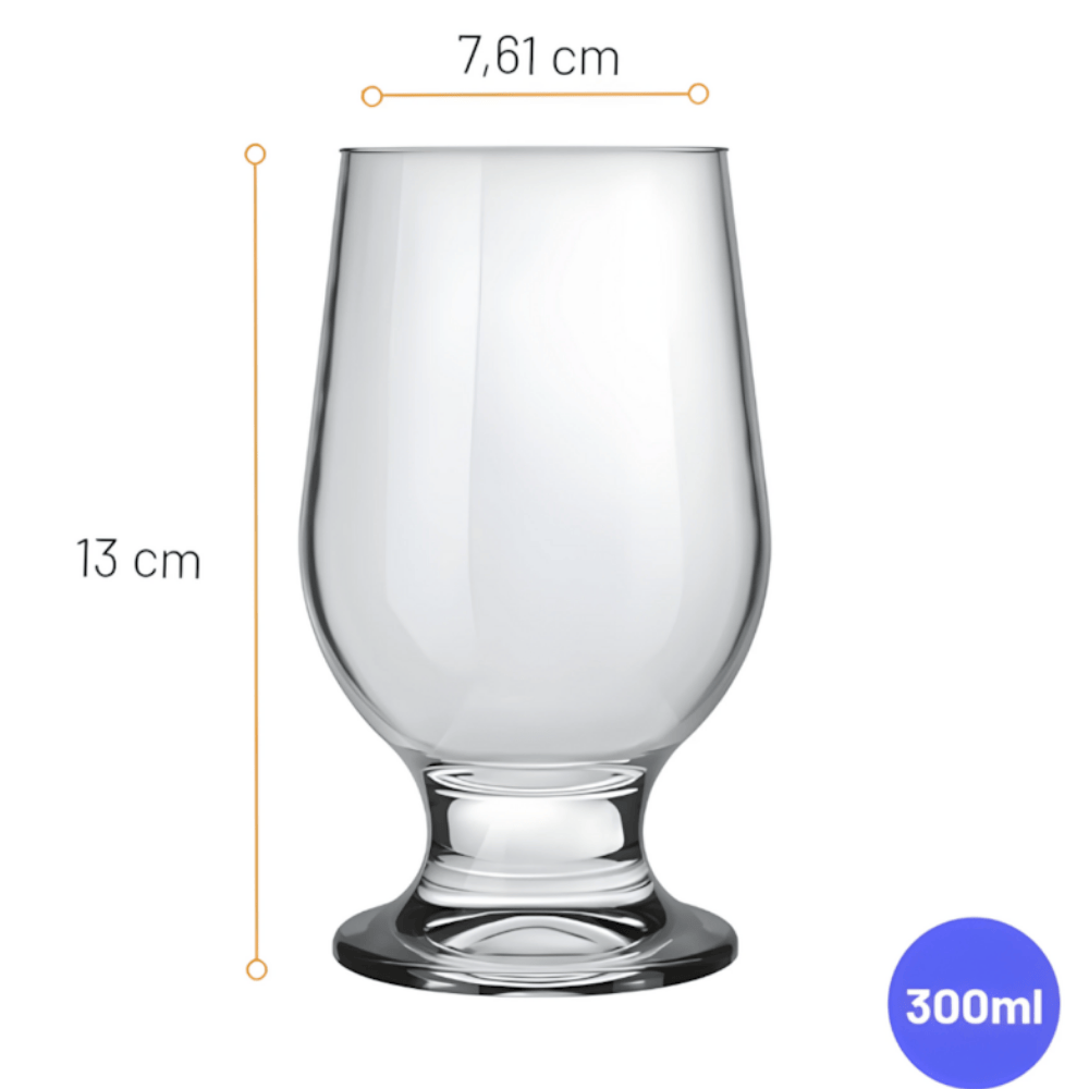 Taça Paulista Cerveja 300Ml Nadir - Cx 12 Unidades