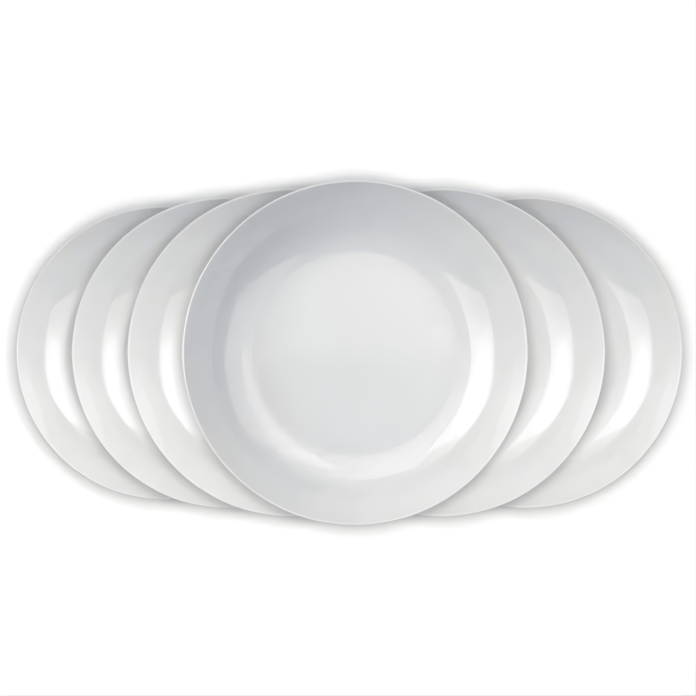 Prato Opaline Blanc Fundo - Cx 12 Unidades