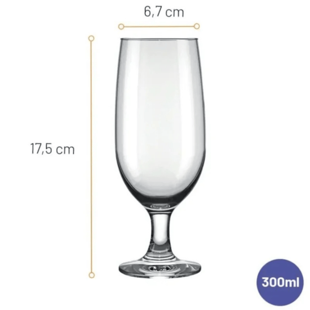 Taça Floripa Cerveja 300Ml - Cx 6 Unidades