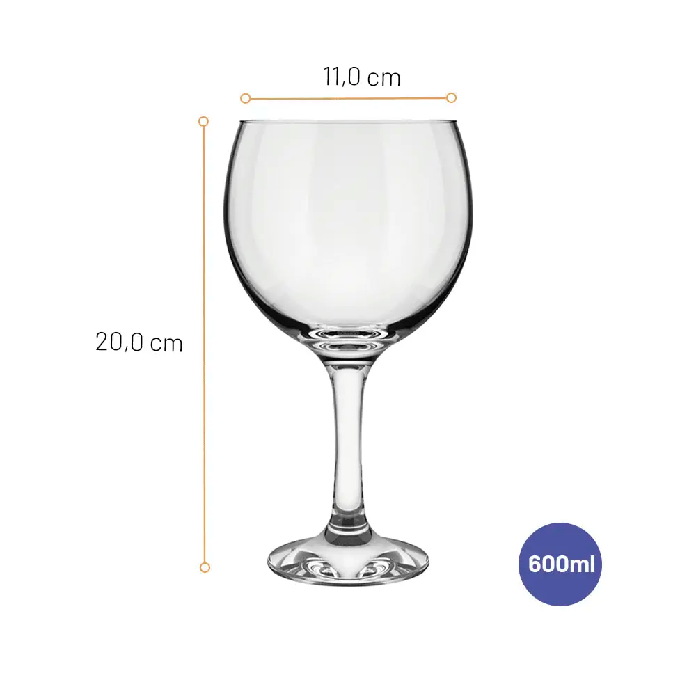 Taça Gin Tonica 600Ml - Cx 3 Unidades