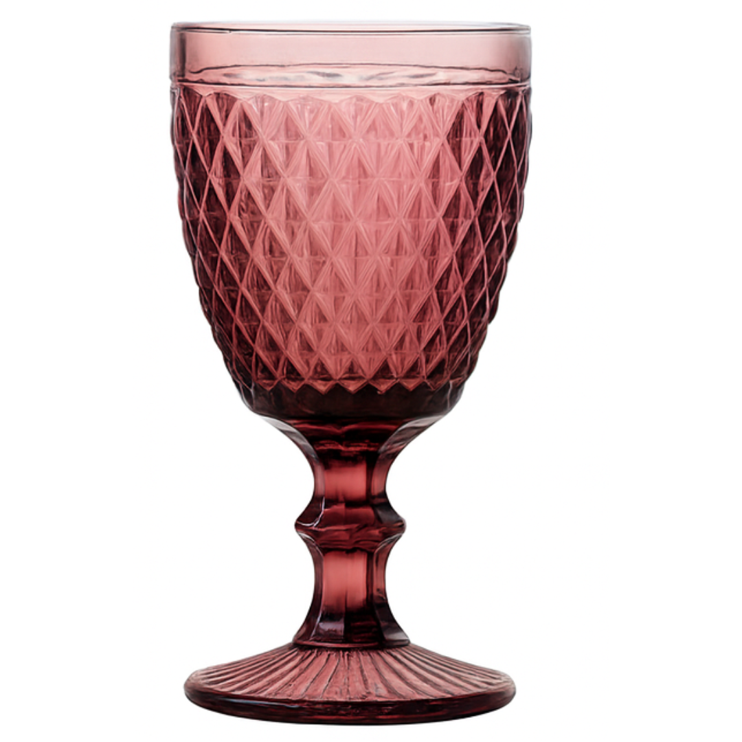 Taça De Vidro Safira Colorida 310Ml Chazak- Cx 6 Unidades