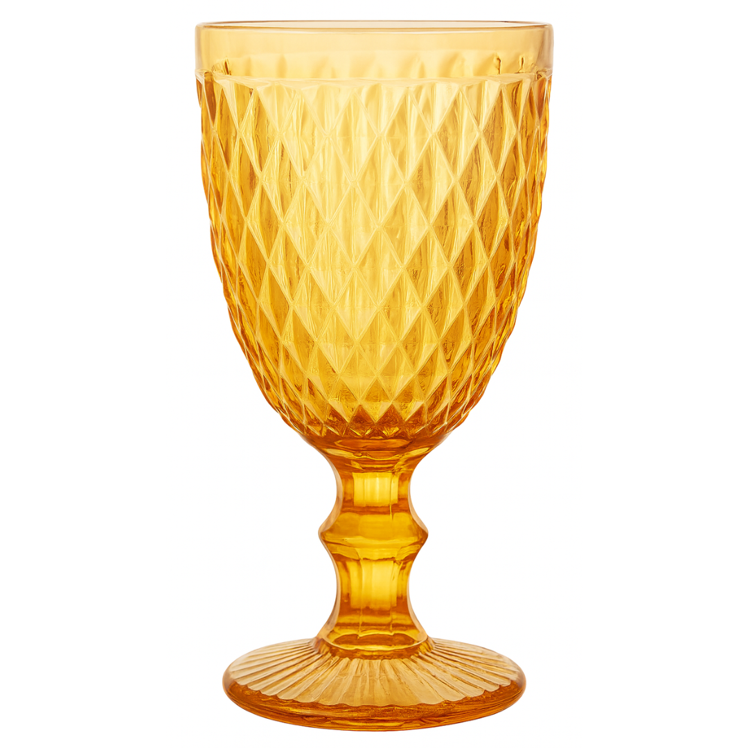 Taça De Vidro Safira Colorida 310Ml Chazak- Cx 6 Unidades