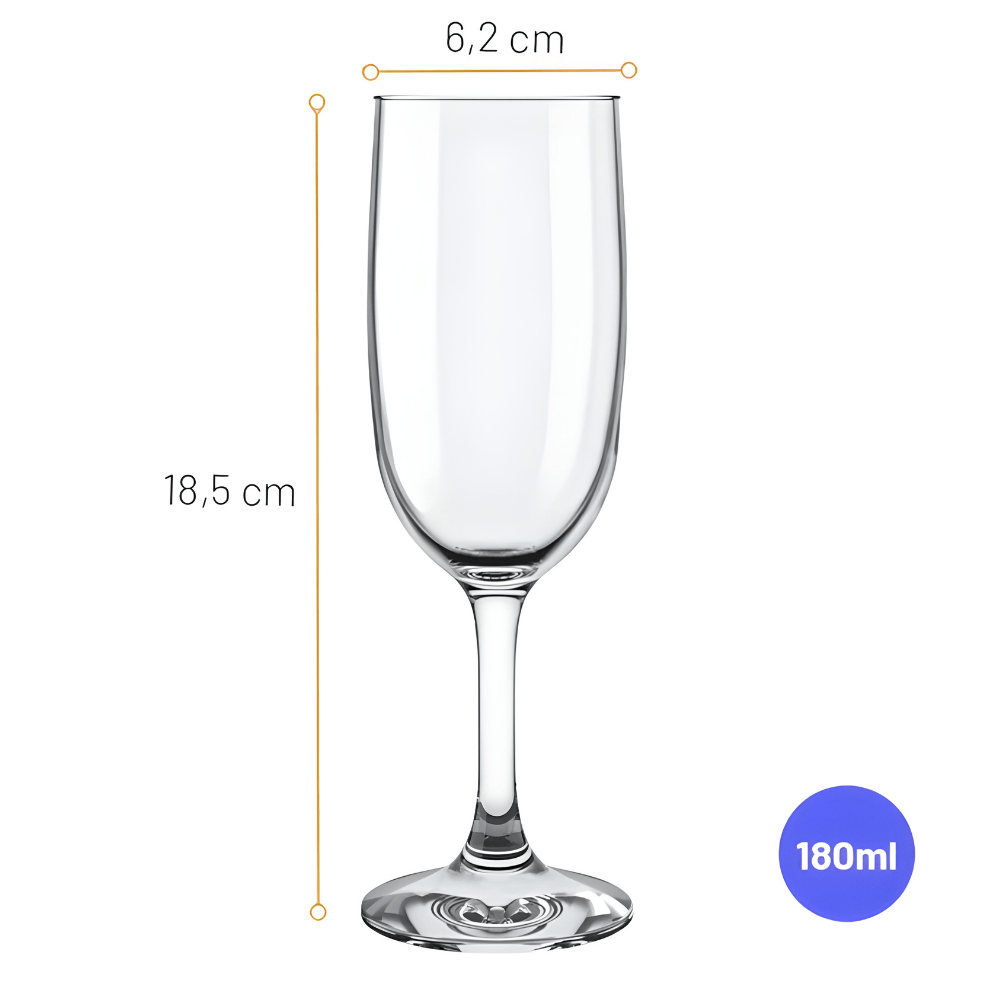 Taça Gallant Champanhe 180Ml Nadir  - Cx 6 Unidades