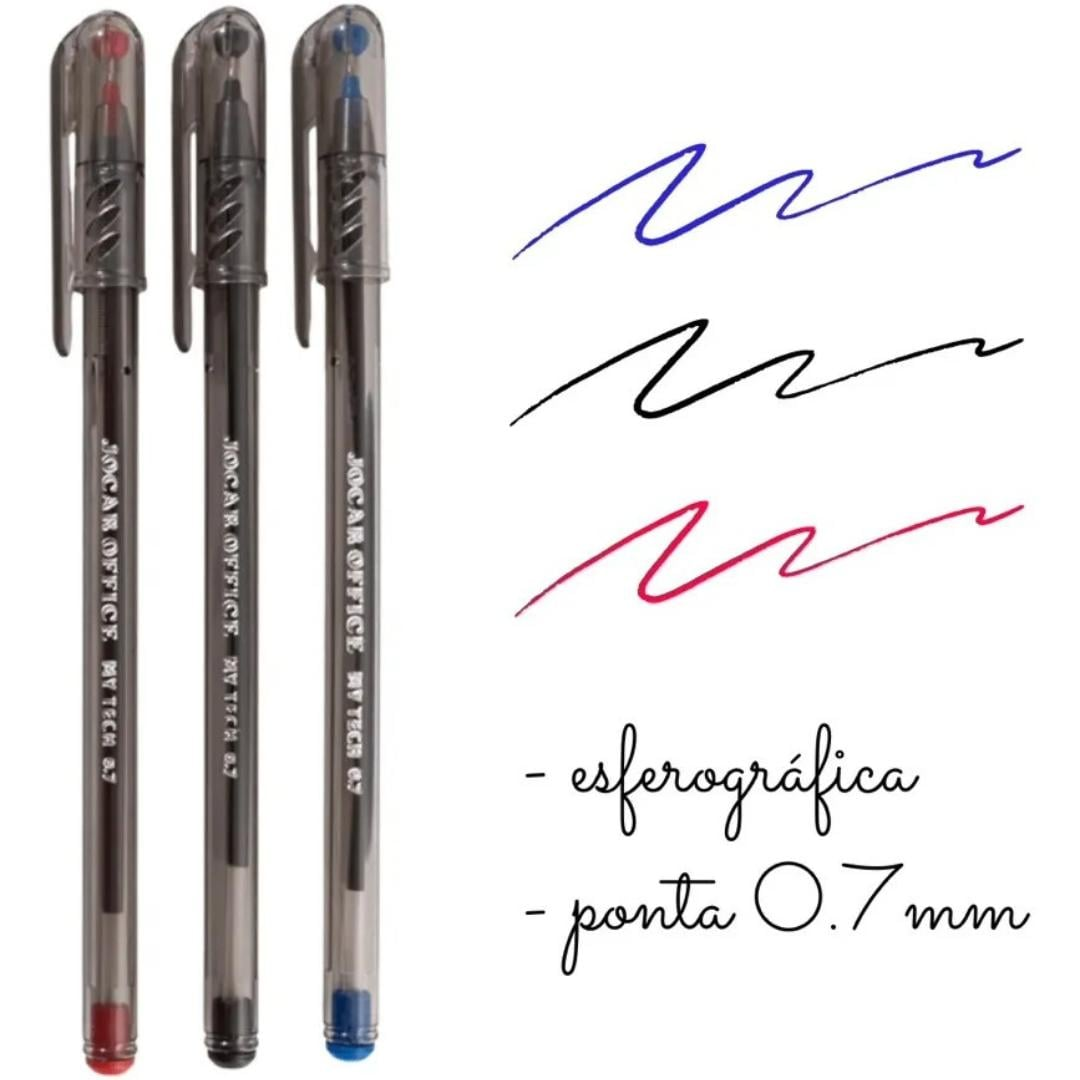 Caneta Esf 0,7Mm Preta - Cx 12 Unidades