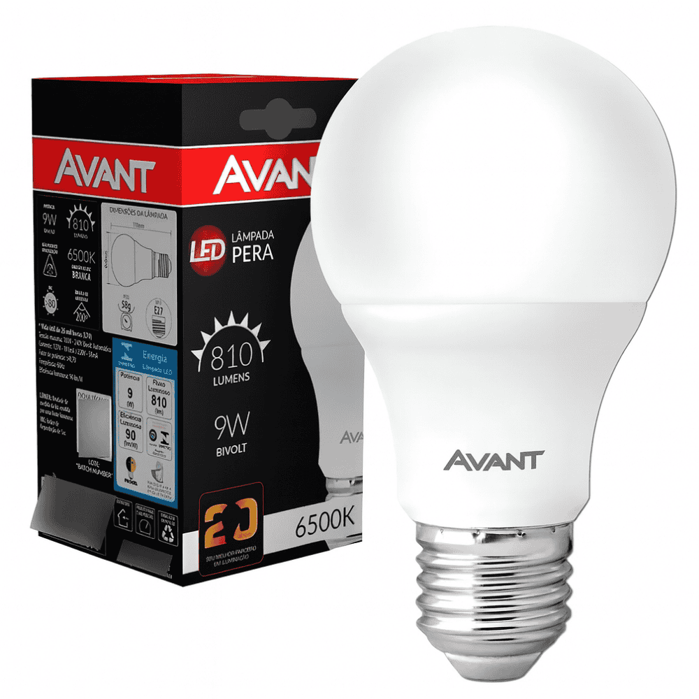 Lâmpada Led 9W Avant - Cx 6 Unidades