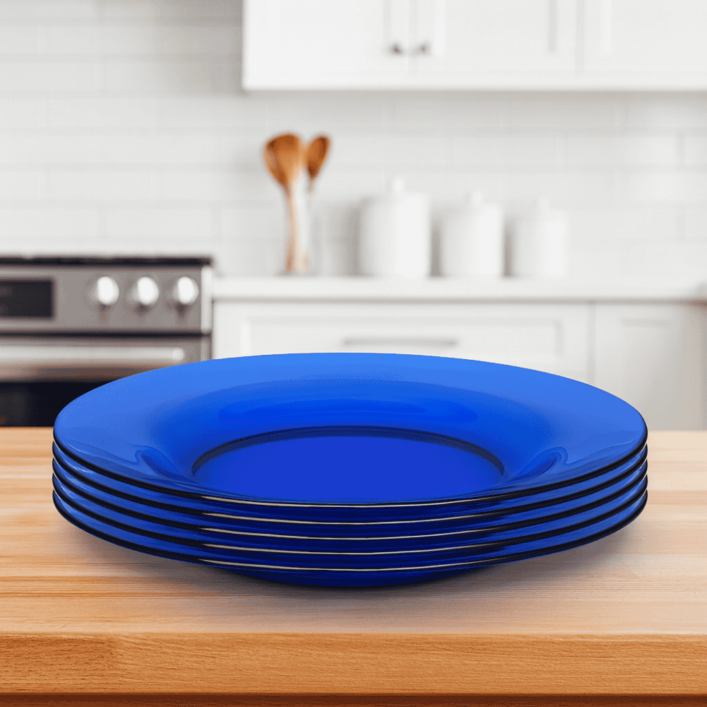 Prato Azul Liso Original Line - Cx 6 Unidades