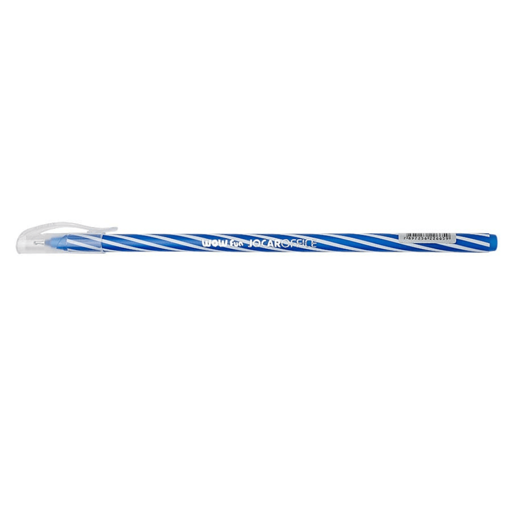 Caneta Esferográfica Wow Fun 0,7Mm Azul Leo&Leo - Cx 6 Unidades