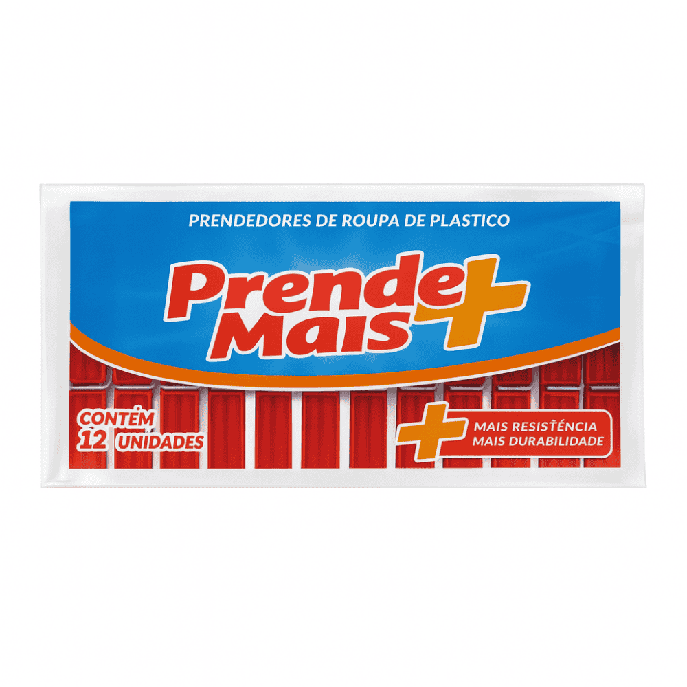 Prendedor De Roupa De Plástico 50X12 Mais - Cx 6 Unidades