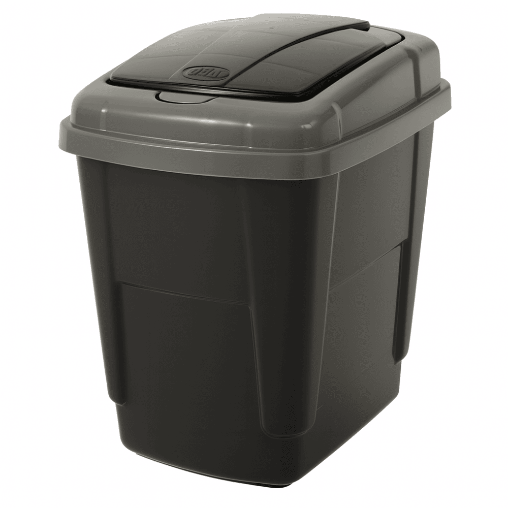 Lixeira Click 4,5L Silverblack Mb - Cx 6 Unidades