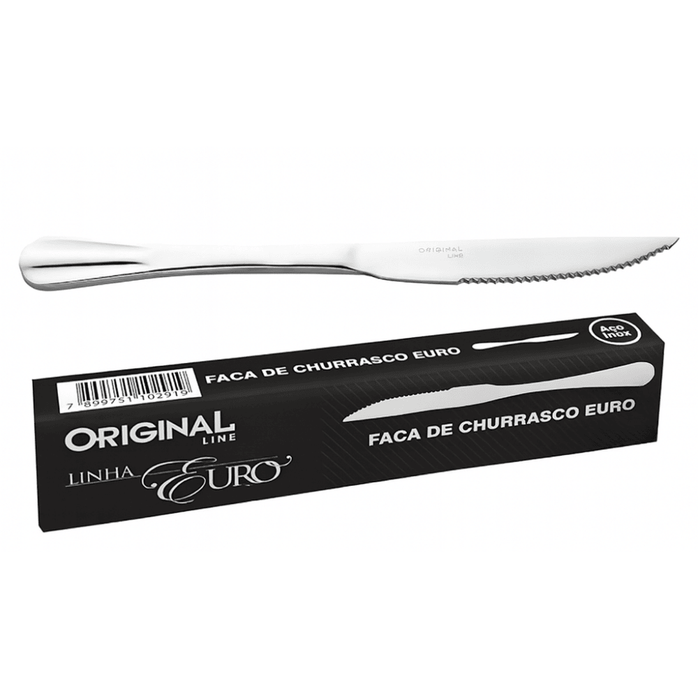 Faca Para Churrasco Euro Original Line - Cx 6 Unidades