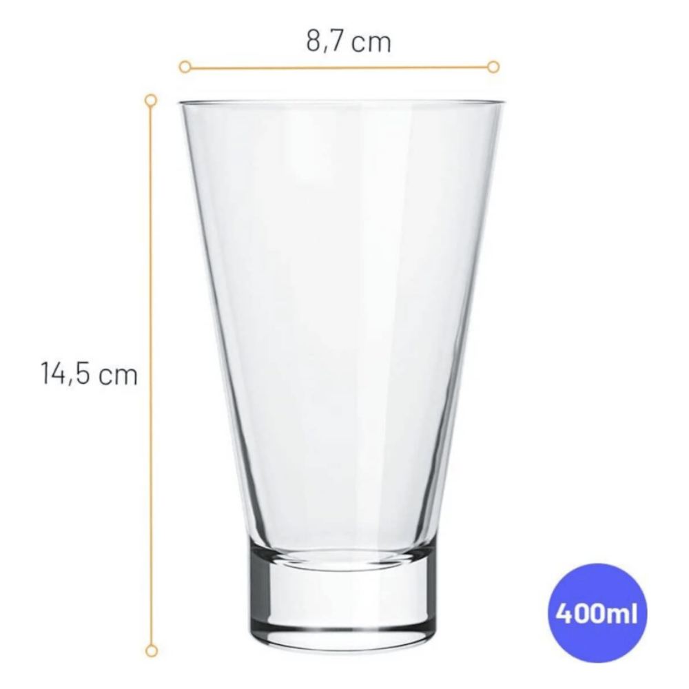 Copo Ilhabela Caipirinha Long Drink 400Ml- Cx 6 Unidades