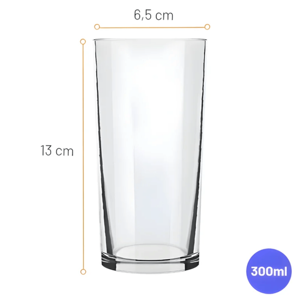Copo Cylinder Agua E Suco 300Ml - Cx 6 Unidades