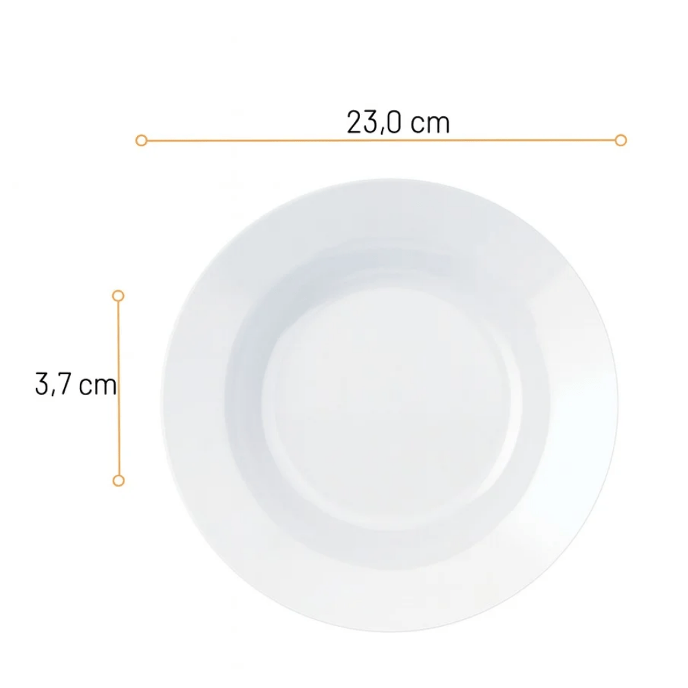 Prato Opaline Menu Fundo Nadir - Cx 6 Unidades