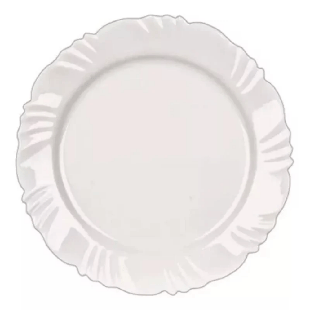 Prato Opaline Pétala Sobremesa Nadir - Cx 6 Unidades