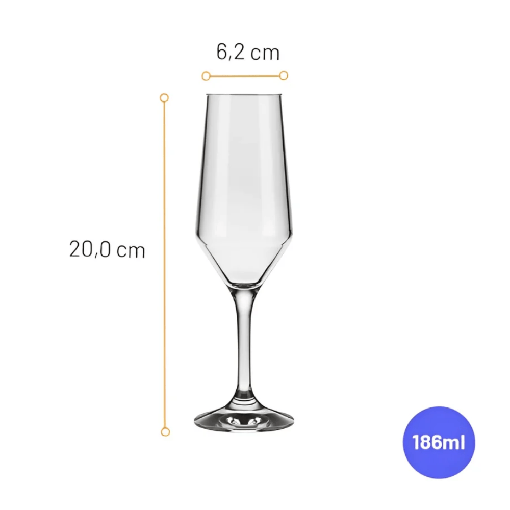 Taça Champanhe Buffet 186Ml Nadir - Cx 6 Unidades