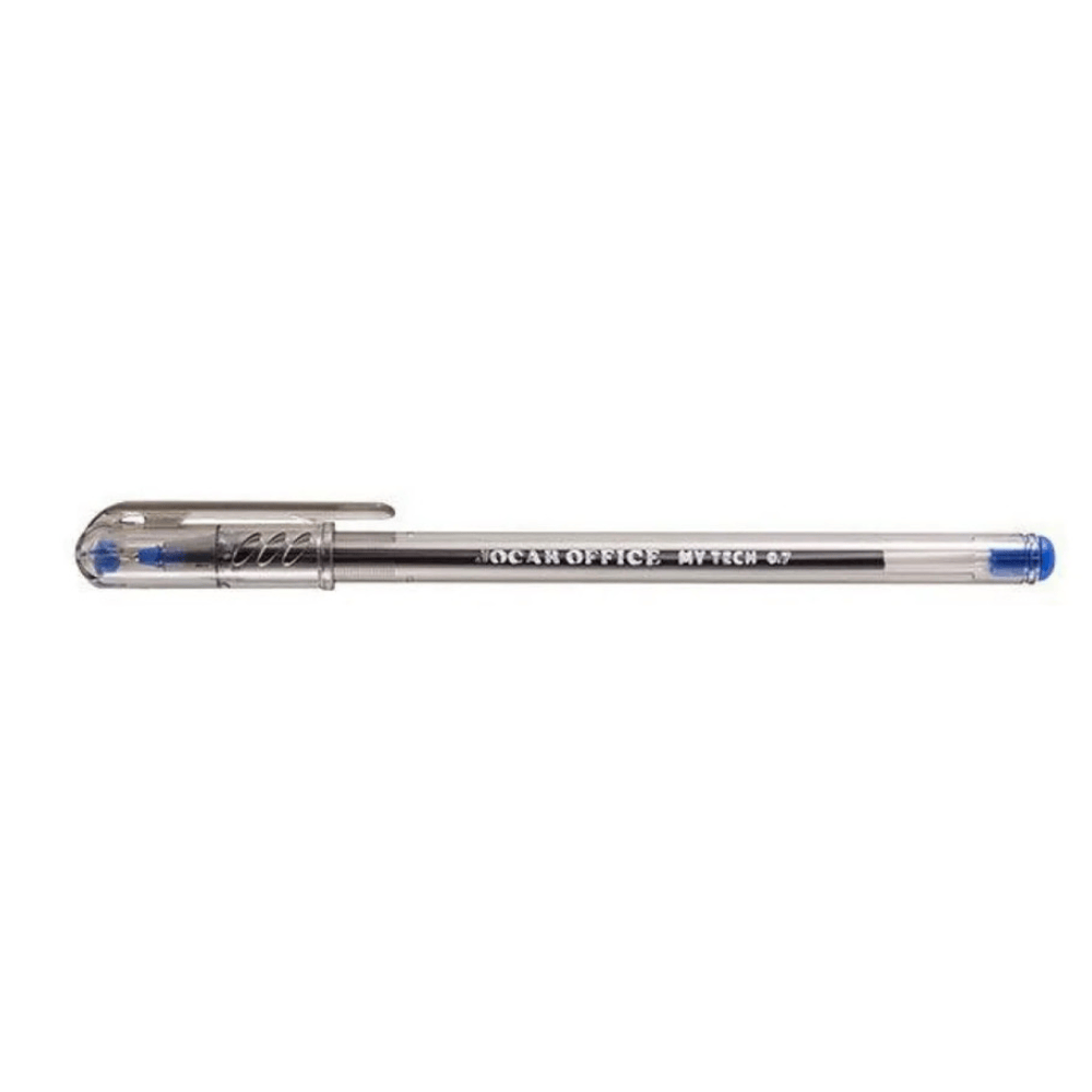 Caneta Esferográfica Ponta Fina 0,7Mm Azul Leo&Leo - Cx 6 Unidades