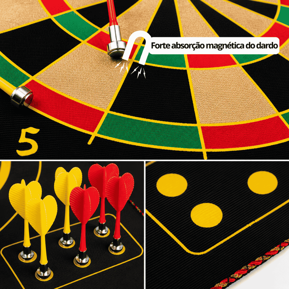 Jogo de Dardo Magnético 36cm Rio Master